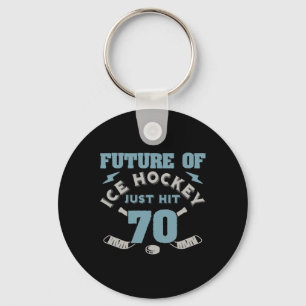 Eishockey 70. Geburtstag Future Player Puck Sports Schlüsselanhänger
