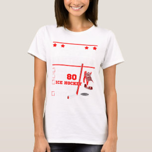 Eishockey 80. perfekter Geburtstag Party Spieler S T-Shirt