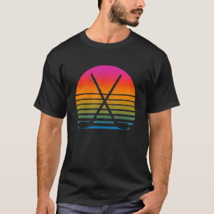 Eishockey 80er Retro Hockey Player T-Shirt