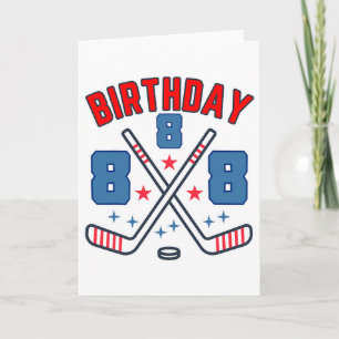Eishockey Acht Geburtstagskind 8. Party Jungen Alt Karte
