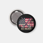 Eishockey - Amerikanische Flagge Magnet (Vorderseite/Rückseite)