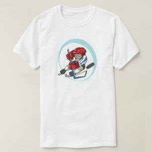 Eishockey-Anime-Stil Illustration Winterspiele T-Shirt