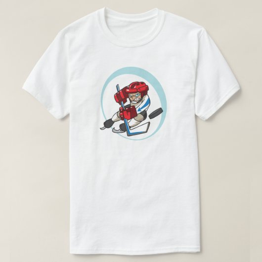 Eishockey-Anime-Stil Illustration Winterspiele T-Shirt (Design vorne)