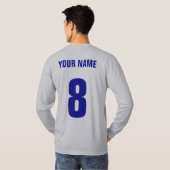 Eishockey Australier T - Shirt mit Name & Nummer (Schwarz voll)