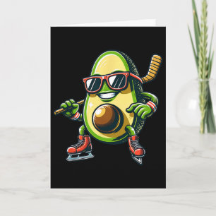 Eishockey Avocado Skating Fun Shades Karte