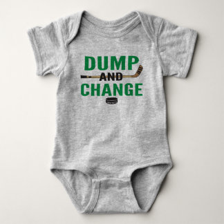 Eishockey-Baby-Body Green Sticks Baby Strampler