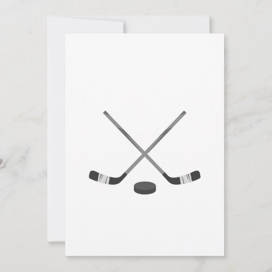 Eishockey-Baby-Dusche Einladung (Rückseite)