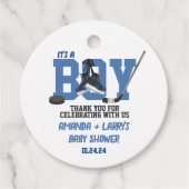 Eishockey-Baby-Dusche Geschenkanhänger (Vorderseite)