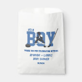 Eishockey-Baby-Dusche Geschenktütchen (Vorderseite)
