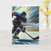 Eishockey "Behalt vorwärts!" Förderung Karte (Gelbe Blume)