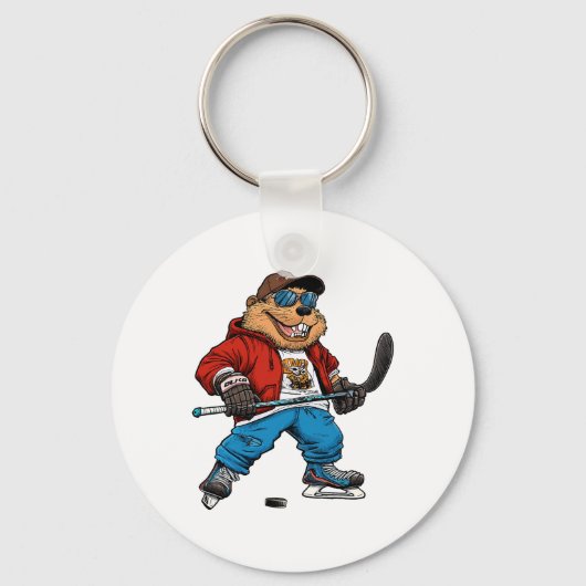 Eishockey Biber Schlüsselanhänger (Vorderseite)
