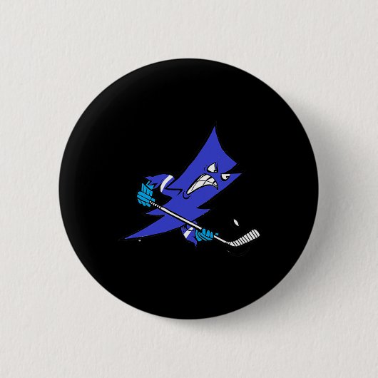 Eishockey Blitzschlag Schneller Schlagschuss Button (Vorderseite)