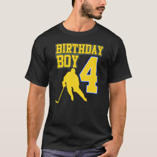 Eishockey Boy 4. Geburtstag Sport Player Coach Gr T-Shirt
