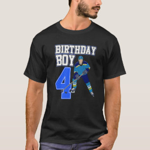 Eishockey Boy 4. Geburtstag Sport Player Coach Gr T-Shirt