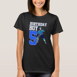 Eishockey Boy 5th Birthday Sport Player Coach Gr T-Shirt