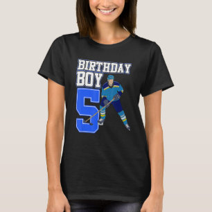 Eishockey Boy 5th Birthday Sport Player Coach Gr T-Shirt