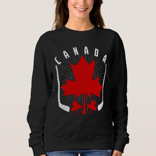 Eishockey Canadian Pride Maple Leaf Country Canad Sweatshirt (Vorderseite)