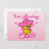 Eishockey-Chick #8 Postkarte (Vorne/Hinten)