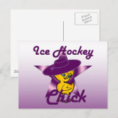 Eishockey Chick #9 Postkarte (Vorne/Hinten)
