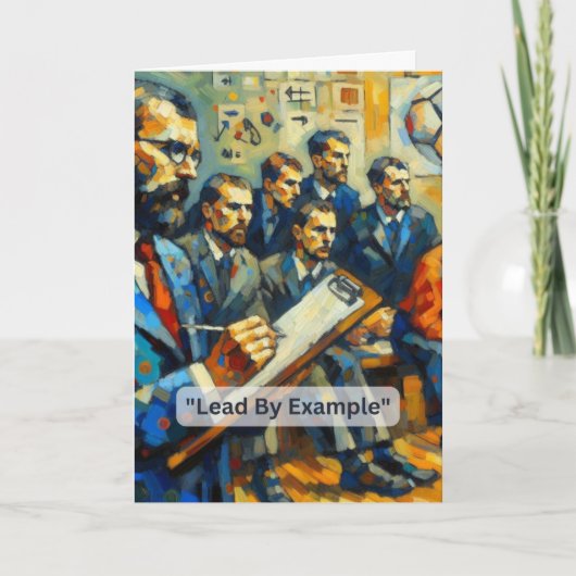 Eishockey-Coach "Lead by Example" Karte (Vorderseite)