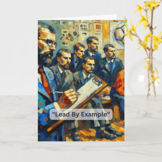 Eishockey-Coach "Lead by Example" Karte (Gelbe Blume)