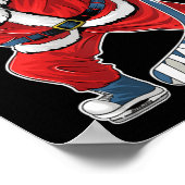 Eishockey Dabbing Santa Claus Hockey Spieler Chris Poster (Ecke)