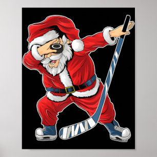 Eishockey Dabbing Santa Claus Hockey Spieler Chris Poster