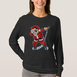 Eishockey Dabbing Santa Claus Hockey Spieler Chris T-Shirt
