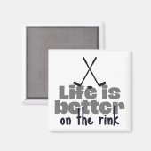 Eishockey: Das Leben ist besser auf der Spur. Magnet (Vorderseite/Rückseite)