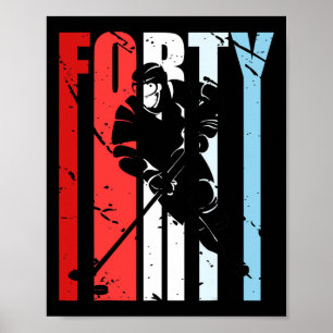 Eishockey der Männer zum 40. Geburtstag Spieler Mo Poster