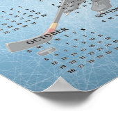 Eishockey-Design 2025 Kalenderposter Poster (Ecke)