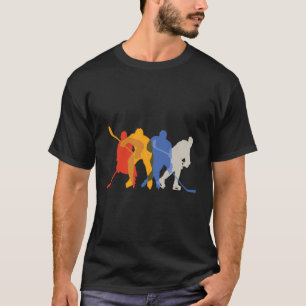 Eishockey-Design mit Silhou von Hockey-Spielern T-Shirt