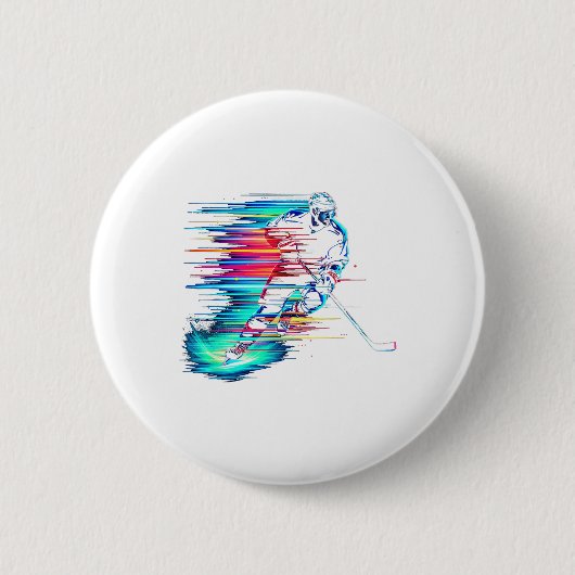 Eishockey Dynamisch Button (Vorderseite)