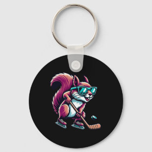 Eishockey Eichhörnchen Cool Gles Eislaufen Schlüsselanhänger