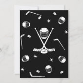 Eishockey Einladung zum Geburtstag, Eishockey-Part (Rückseite)