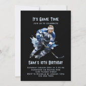 Eishockey Einladung zum Geburtstag, Eishockey-Part (Vorderseite)