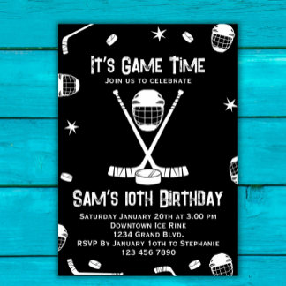 Eishockey Einladung zum Geburtstag, Eishockey-Part