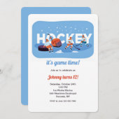 Eishockey-Einladungen Einladung (Vorne/Hinten)