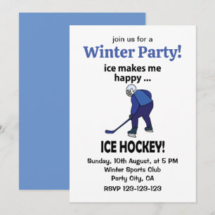 Eishockey-Eis macht mich glücklich Eishockey Einladung