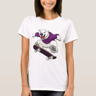 Eishockey Eisbär Skateboard T-Shirt