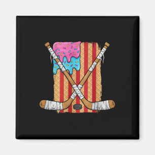 Eishockey-Eiscreme-Tropf-Jungen Amerikanische Flag Magnet