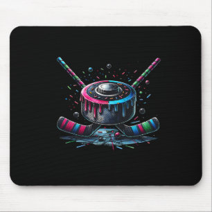 Eishockey-Eiscreme-Tropf mit Streuseln Spieltag Mousepad