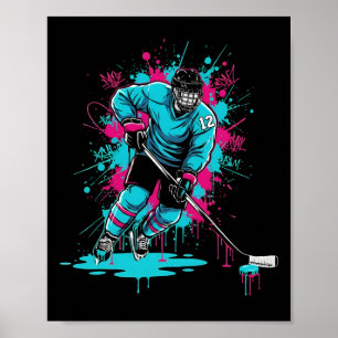 Eishockey-Eiscreme-Tropf Nummer 12 12. Geburtstag Poster