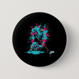Eishockey-Eiscreme-Tropfen Nummer 12 12. Geburtsta Button