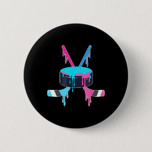 Eishockey-Eiscreme-Tropfspritzer Eishockey-Plakat Button