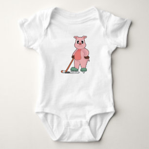 Eishockey-Eishockeystick Baby Strampler