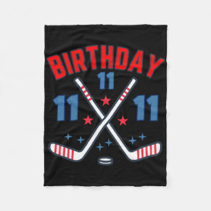 Eishockey Elf Geburtstagskind 11. Party Jungen Alt Fleecedecke
