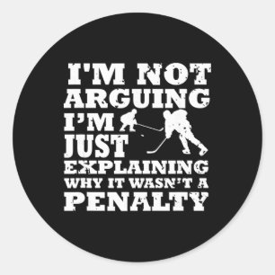 Eishockey Erklärt Es War Keine Strafe Lustig Runder Aufkleber