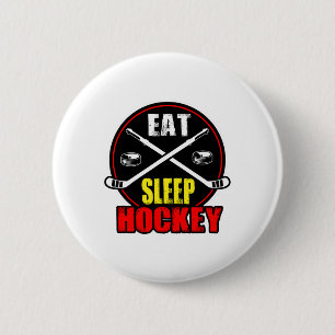 Eishockey Essen Schlaf Hockey Button