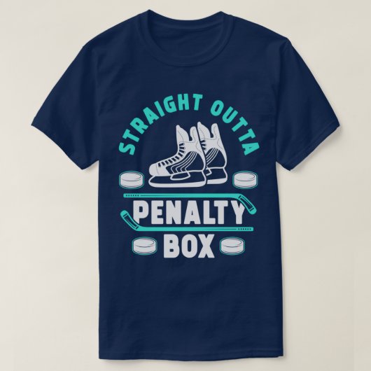 Eishockey-Fan PENALTY BOX Eishockey T-Shirt (Design vorne)